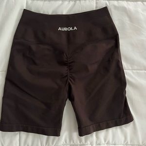 Brown Aurola Workout Shorts